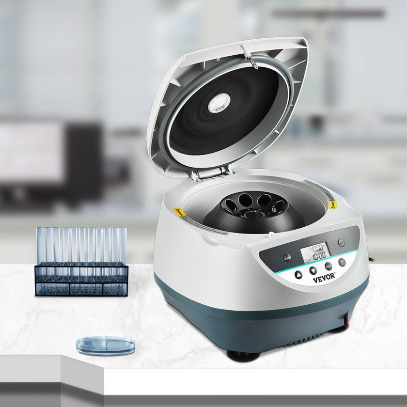 VEVOR Lab Benchtop Centrifuge, 8 x 15mL 500-5000 RPM LCD Centrifuge 10s-99min Desktop Centrifuge Machine Low Noise Mini Centrifuge Machine for Lab Hospital College, 3074xg RCF Max