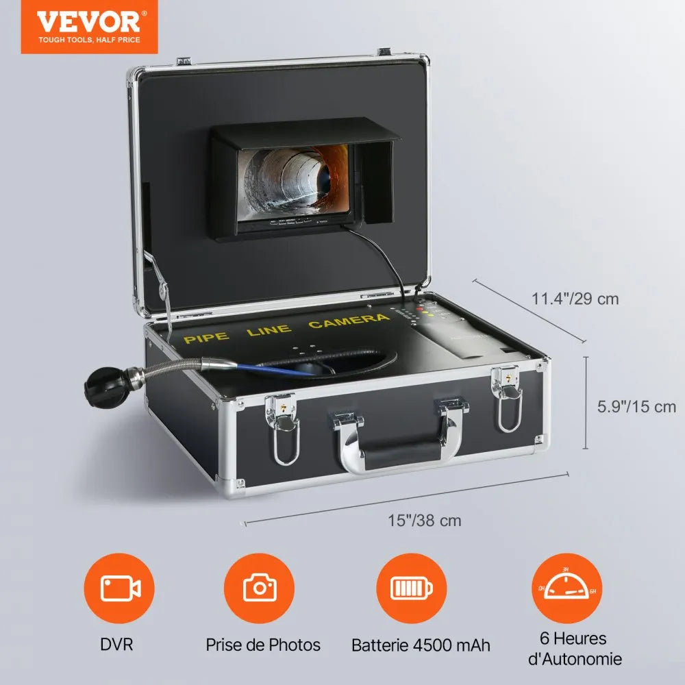 VEVOR Sewer Camera, 100 ft/30 m, 7