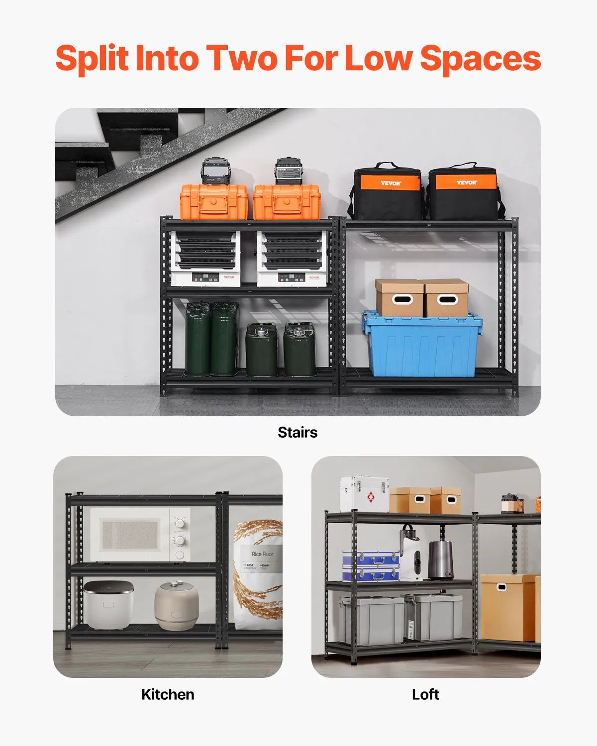 VEVOR Storage Shelves 5 Tier Adjustable Heavy Duty Garage Shelving Unit 2000 lbs