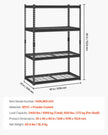 VEVOR Garage Storage Shelves, 4 Tier Storage Rack, Heavy Duty Garage Shelving, Adjustable Metal Shelves, Industrial Storage Rack, Warehouse Shelving Unit, Basement Storage Shelves, Powder Coated Steel Rack, VEVOR Storage Rack, Garage Organizer Shelving