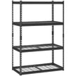 VEVOR Garage Storage Shelves, 4 Tier Storage Rack, Heavy Duty Garage Shelving, Adjustable Metal Shelves, Industrial Storage Rack, Warehouse Shelving Unit, Basement Storage Shelves, Powder Coated Steel Rack, VEVOR Storage Rack, Garage Organizer Shelving