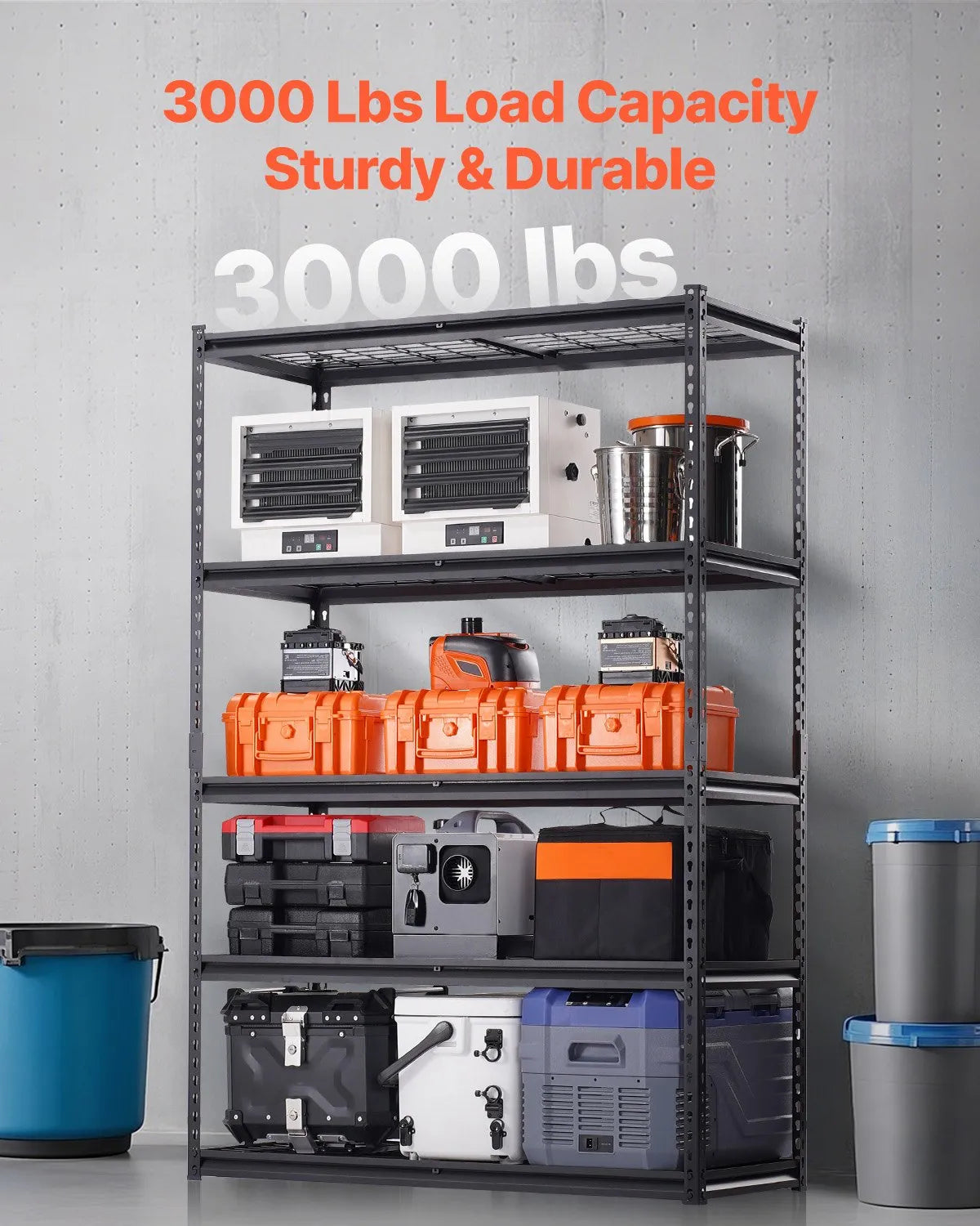 VEVOR Storage Shelves 5 Tier Adjustable Heavy Duty Garage Shelving Unit 3000 lbs