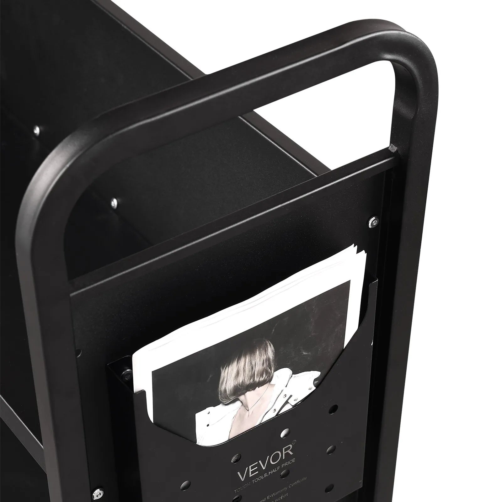 VEVOR Book Cart, 330 lbs Library Cart, 31.1