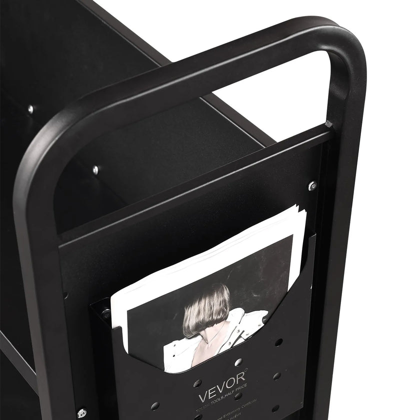 VEVOR Book Cart, 330 lbs Library Cart, 31.1