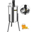 VEVOR Electric Honey Extractor Separator 2 Frame Bee Extractor Stainless Steel Honeycomb Spinner Crank. Beekeeping Extraction Apiary Centrifuge Equipment