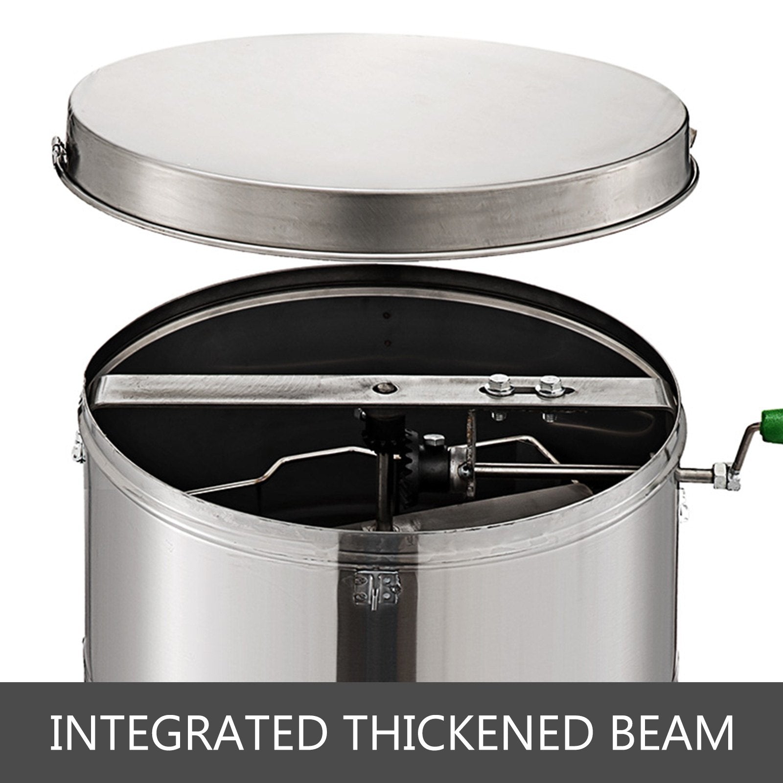 VEVOR Honey Extractor Bee Honey Extractor Manual Honeycomb Spinner 2 Two Frame Stainless Steel Beekeeping Accessory (2 Frame Honey Extractor)