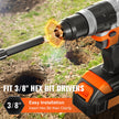 VEVOR Auger Drill Bits for Planting Set of 2, 2