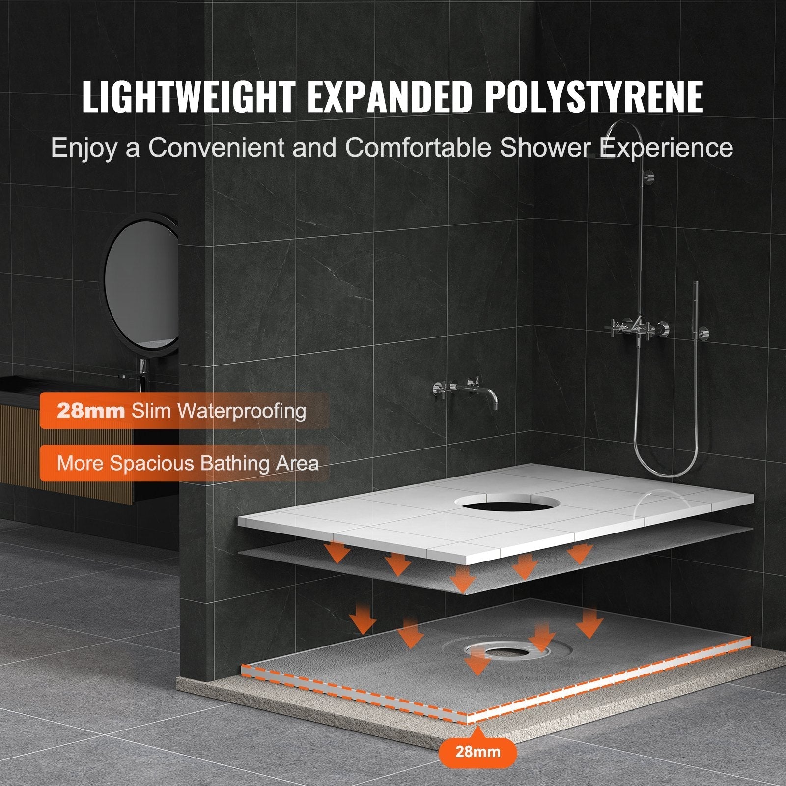 VEVOR Shower Curb Kit, 60
