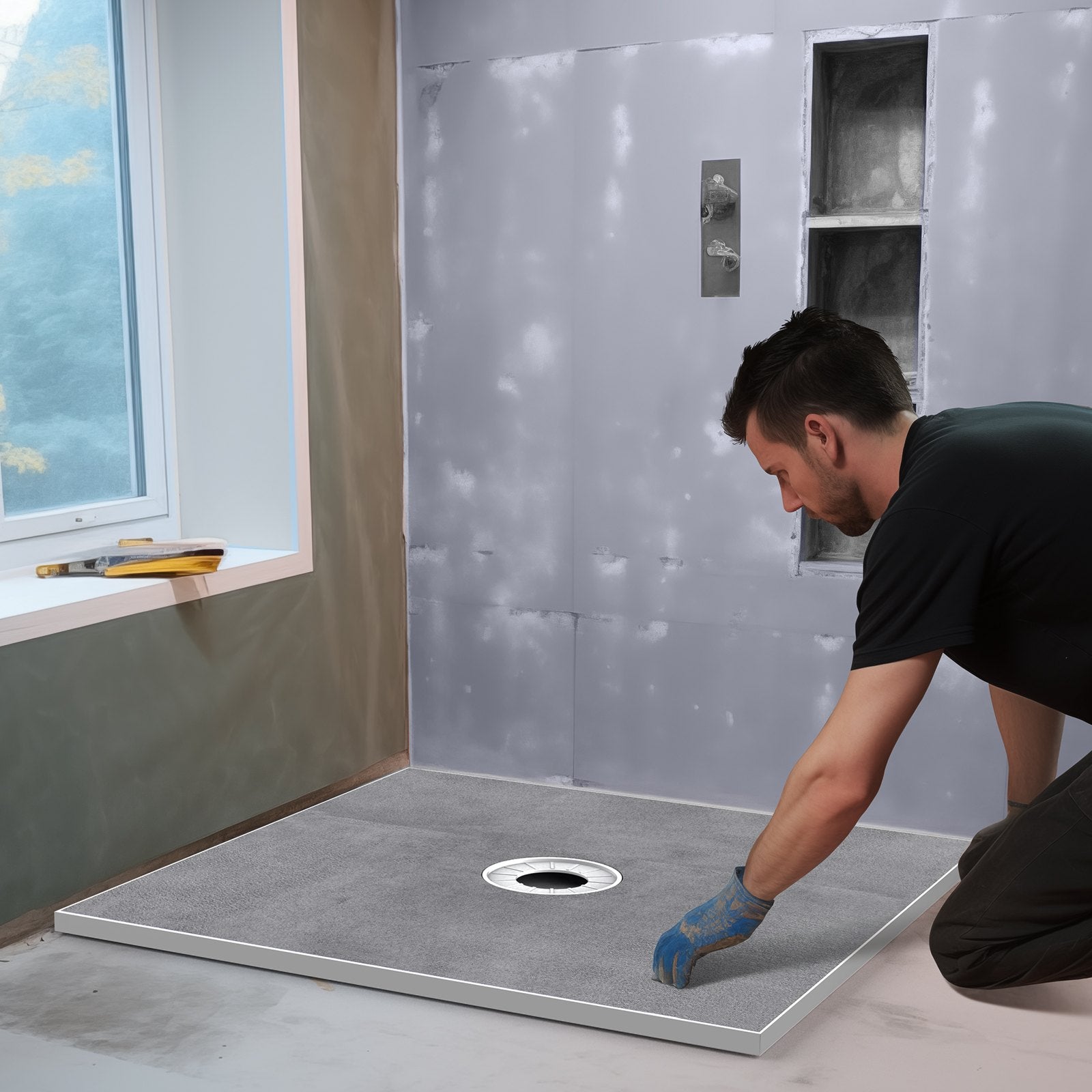 VEVOR Shower Curb Kit, 60