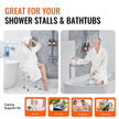 VEVOR Shower Chair, Adjustable Height Shower Stool with Crossbar Support, Shower Seat for Inside Shower or Tub, Non-Slip Bench Bathtub Stool Seat for Elderly Disabled Handicap, 500 lbs Capacity