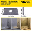 Vevor 38''x60'' Shower Kit With Shower Tray & Curb With Central Drain Kit Abs