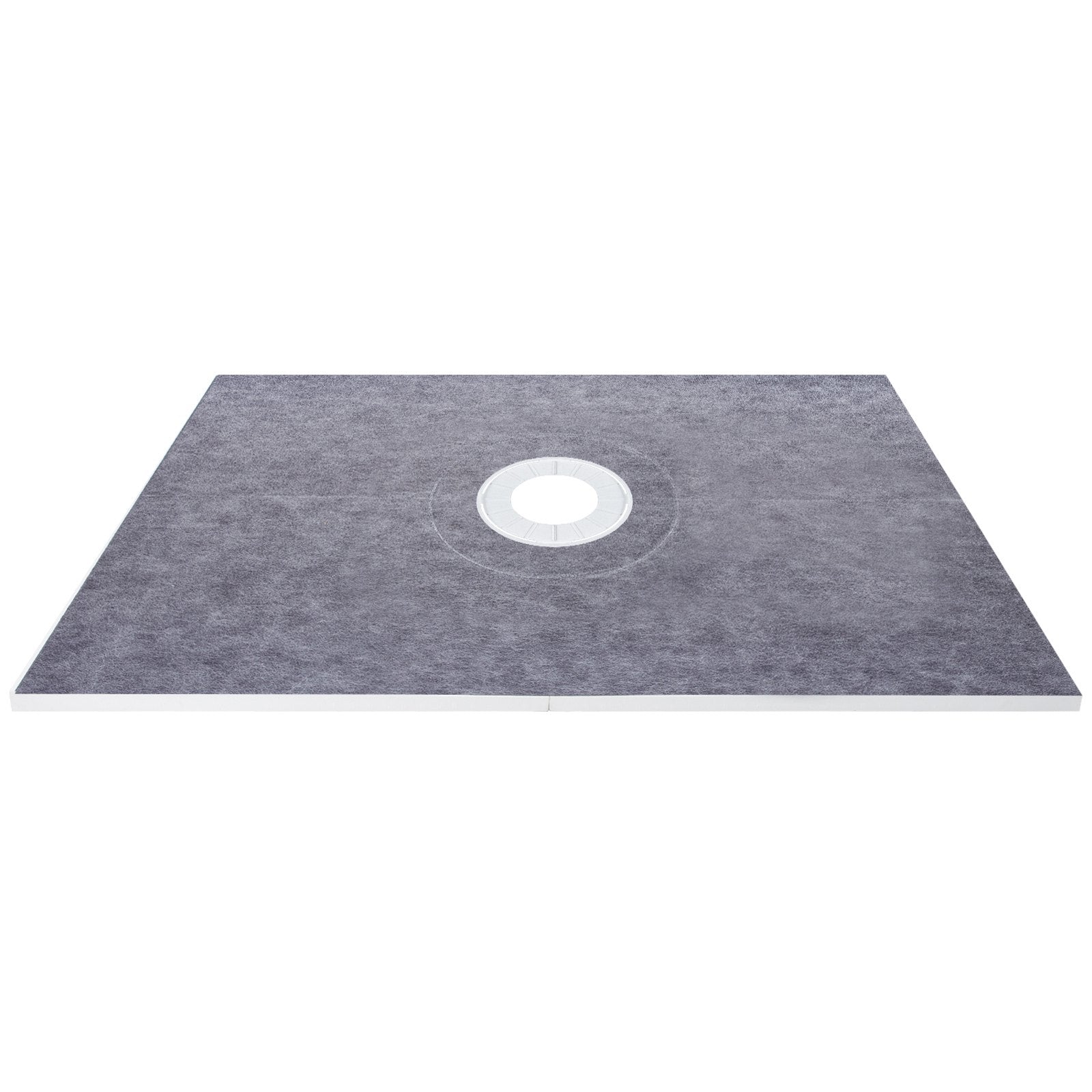 Vevor 38''x60'' Shower Kit With Shower Tray & Curb With Central Drain Kit Abs