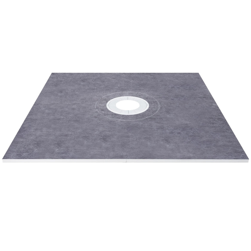 VEVOR 48''x48'' Waterproofing Shower Kit Shower Kit Tray with Central Drain ABS