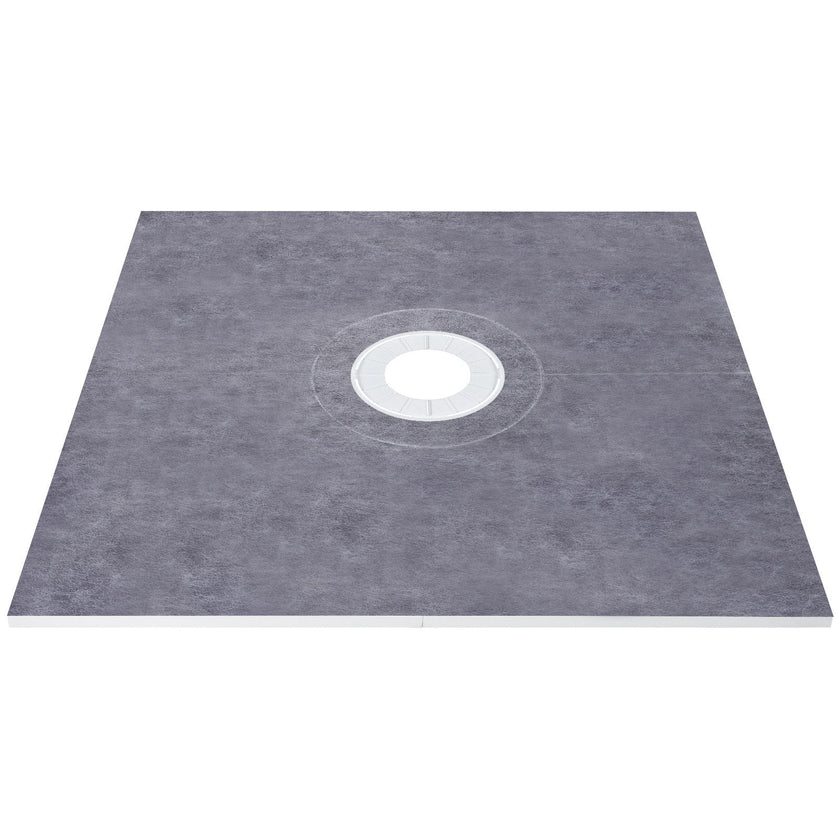 VEVOR 48''x48'' Waterproofing Shower Kit Shower Kit Tray with Central Drain ABS