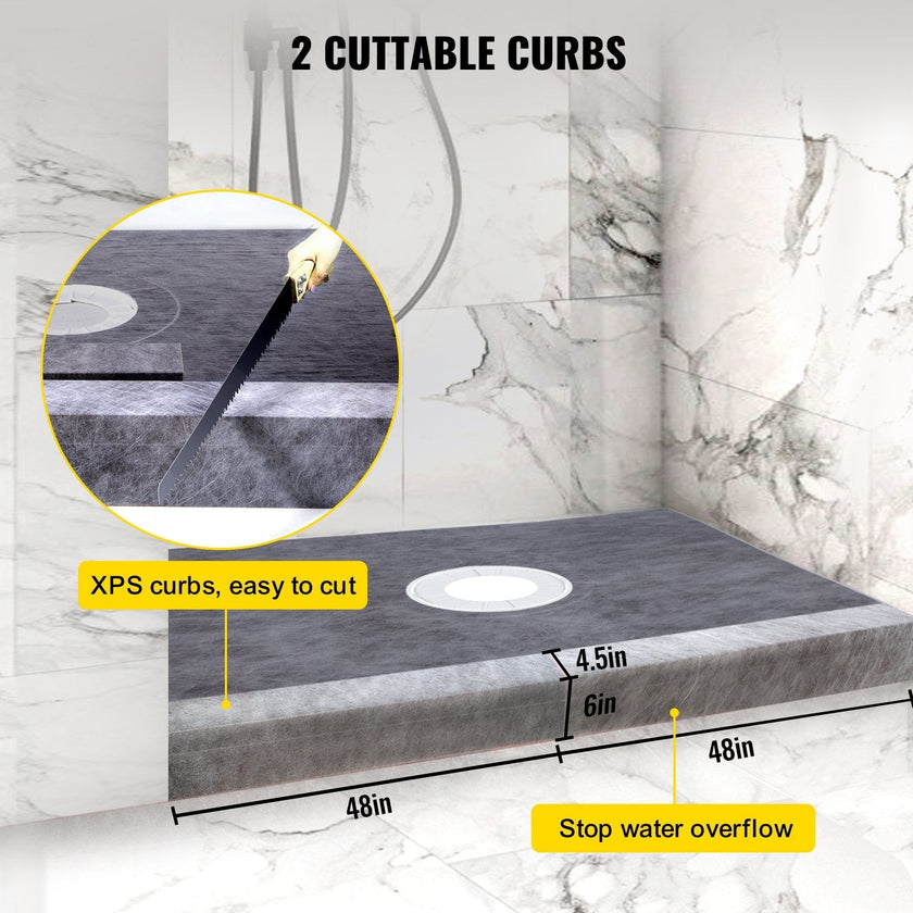 VEVOR Shower Curb Kit, 48\