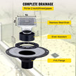 Vevor 48''x72'' Shower Kit With Shower Tray & Curb With Central Drain Kit Pvc