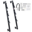 VEVOR Trimmer Rack, 3 Place Weeder Trimmer Rack, Trim Holder Trailer Rack with Zinc Alloy Password Lock, Wall-mounted or Mount on Enclosed Trailer Landscape Weed Eater, Pair
