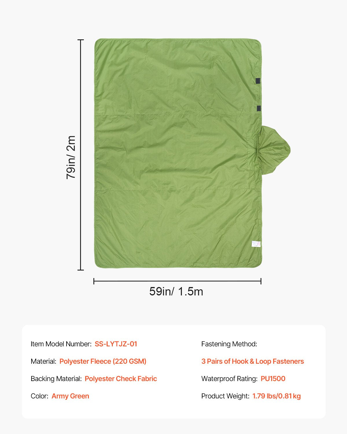 VEVOR Camping Blanket 79