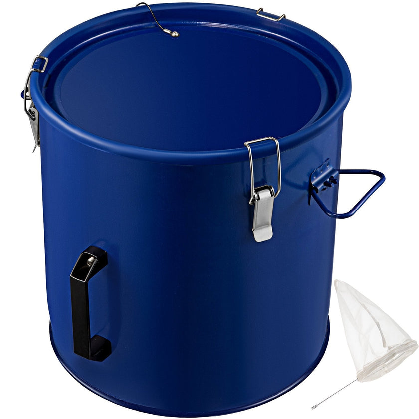 VEVOR Fryer Grease Bucket Oil Disposal Caddy 10 Gal Oil Bucket w/ Lid&Filter Bag