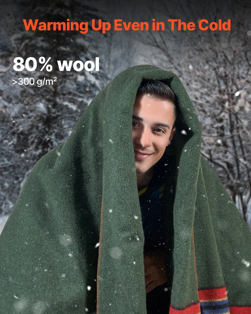 VEVOR Wool Camping Blanket 64