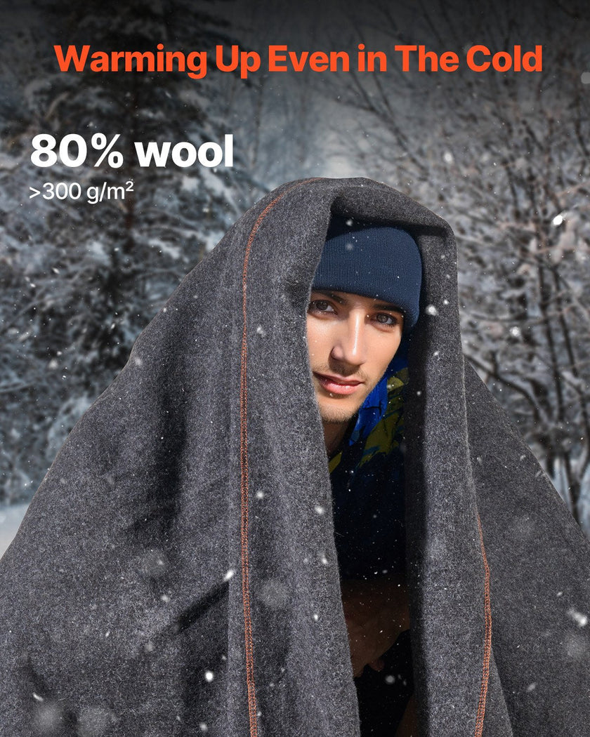 VEVOR Wool Camping Blanket 64