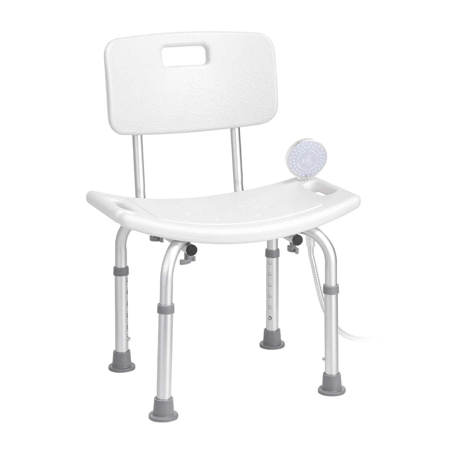 VEVOR Shower Chair, Shower Seat with Back, Adjustable Height Shower Stool, Shower Chair for Inside Shower Bathtub, Non-slip Bathroom Bench Bath Chair for Elderly Disabled Handicap, 350 lbs Capacity