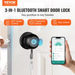 VEVOR Smart Door Knob, Fingerprint Smart Lock with APP Control, Biometric Door Lock Bluetooth Smart Lock, Easy Installation Door Lock, for Home Bedrooms, Cloakroom, Hotels, Apartments Offices, Black