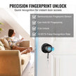 VEVOR Smart Door Knob, Fingerprint Smart Lock with APP Control, Biometric Door Lock Bluetooth Smart Lock, Easy Installation Door Lock, for Home Bedrooms, Cloakroom, Hotels, Apartments Offices, Black