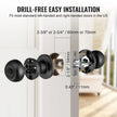 VEVOR Smart Door Knob, Fingerprint Smart Lock with APP Control, Biometric Door Lock Bluetooth Smart Lock, Easy Installation Door Lock, for Home Bedrooms, Cloakroom, Hotels, Apartments Offices, Black