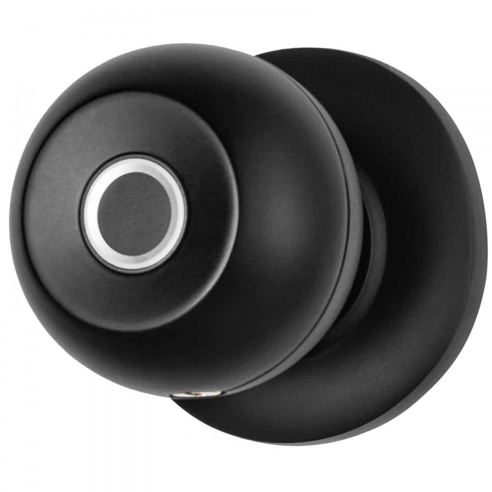 VEVOR Smart Door Knob, Fingerprint Smart Lock with APP Control, Biometric Door Lock Bluetooth Smart Lock, Easy Installation Door Lock, for Home Bedrooms, Cloakroom, Hotels, Apartments Offices, Black