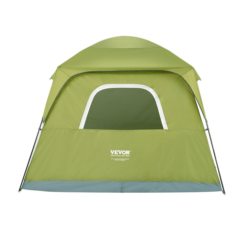 VEVOR Camping Tent, 10 x 9 x 6.5 ft Fit for 6 Person, Waterproof Lightweight Backpacking Tent, Easy Setup, with Door and Window, for Outdoor Family Camping, Hiking, Hunting, Mountaineering Travel