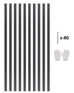VEVOR Metal Landscape Edging 10Packs 60in Rust-Resistant Bendable for Yard Garden