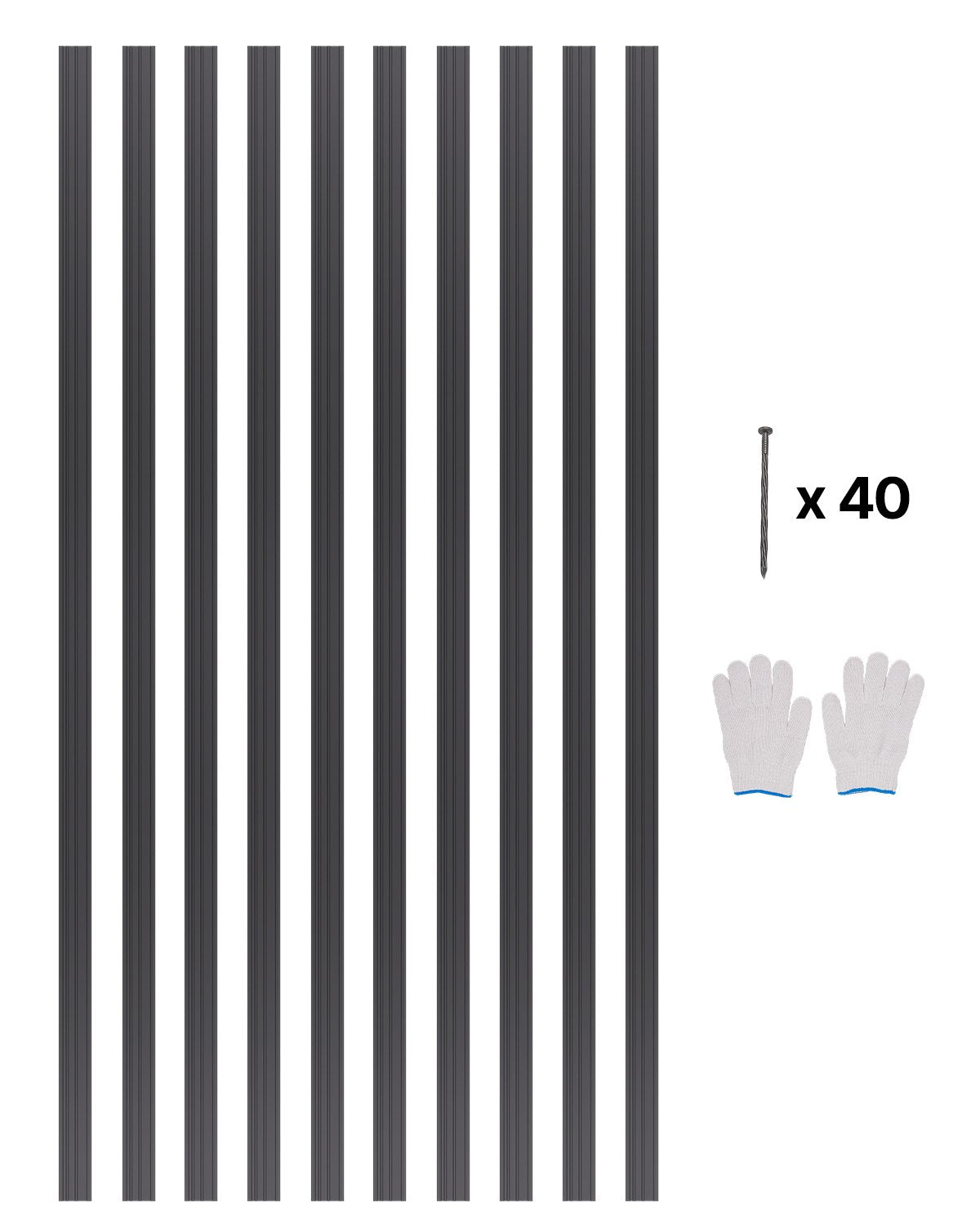 VEVOR Metal Landscape Edging 10Packs 60in Rust-Resistant Bendable for Yard Garden