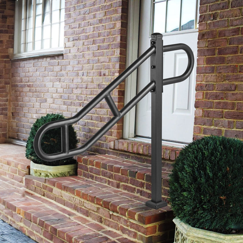 VEVOR Single Post Handrail for Outdoor 1-3 Step 40.5