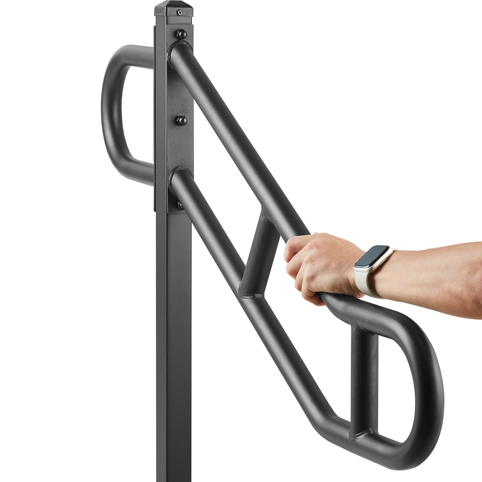 VEVOR Single Post Handrail for Outdoor 1-3 Step 40.5