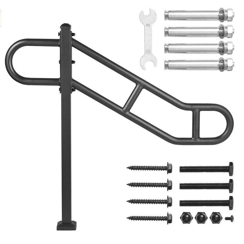 VEVOR Single Post Handrail for Outdoor 1-3 Step 40.5