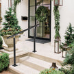 Stair Handrail Outdoor Handrail Aluminum Fits 1-3 Steps 3ft Railing Adjustable