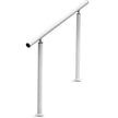 Stair Handrail Outdoor Handrail Aluminum Fits 1-4 Steps 4ft Railing Adjustable