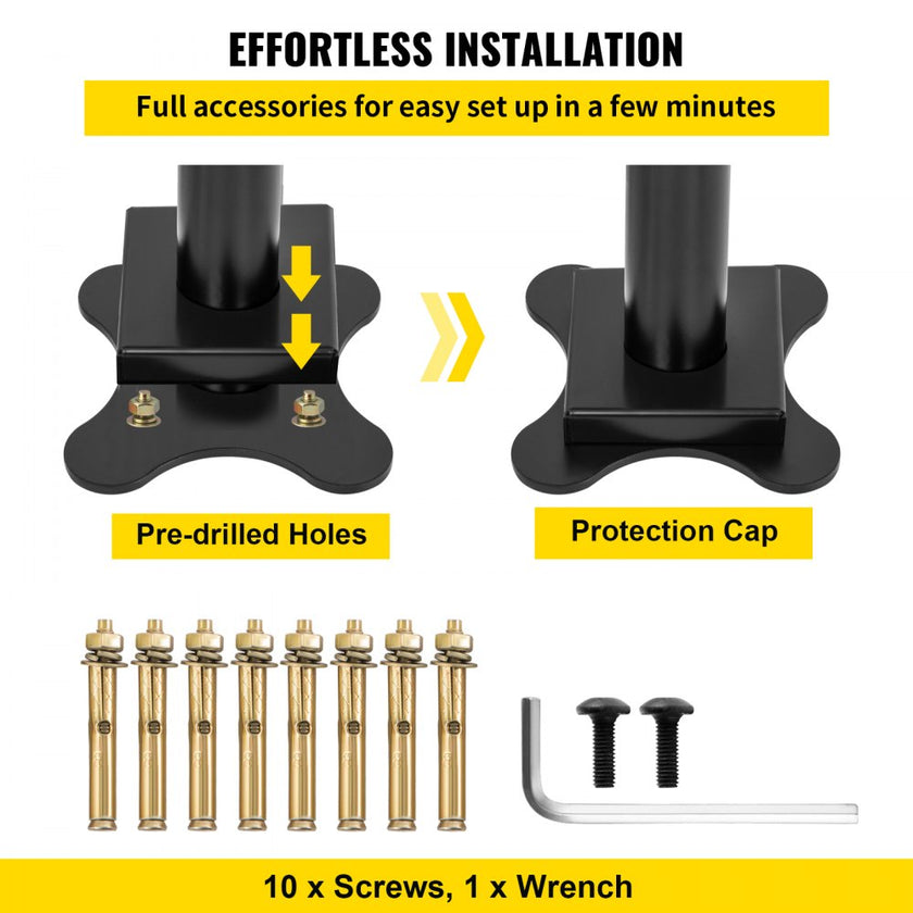 Handrail Outdoor Stairs 4 ft Changeable Iron Handrail Black Steps Rail Rustproof