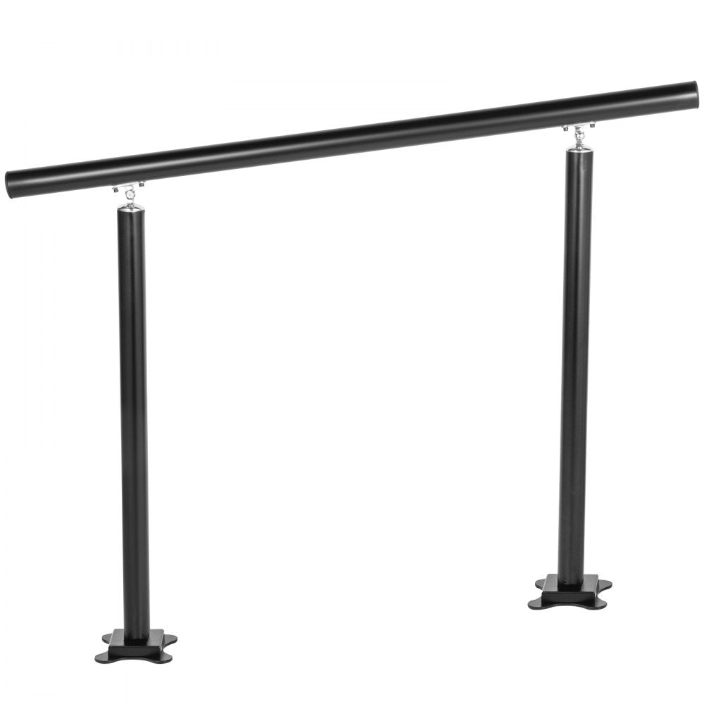 Handrail Outdoor Stairs 4 ft Changeable Iron Handrail Black Steps Rail Rustproof