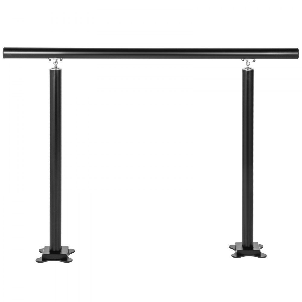 Handrail Outdoor Stairs 4 ft Changeable Iron Handrail Black Steps Rail Rustproof