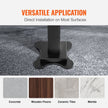 Handrail Outdoor Stairs, Outdoor Handrail 48 x 35.5 Inch Black Fits 1/2/3 Steps