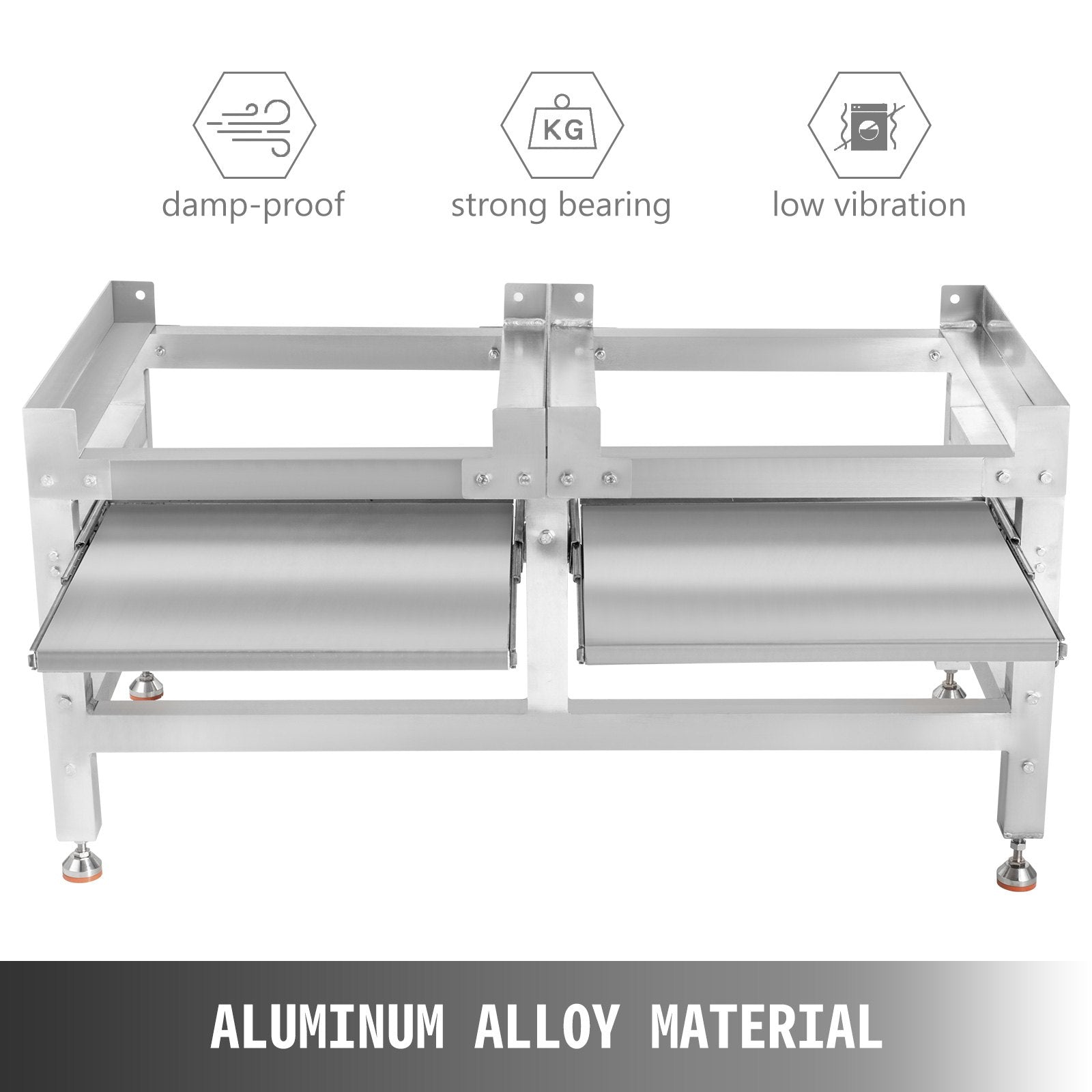 VEVOR Washing Machine Stand 300LBS, Washer Pedestal 25x25-Inch, Pedestal for Washer and Dryer, Washing Machine Base with A 66LBS Tray, Base Stand for Appliance with 4 Adjustable Feet, Aluminum