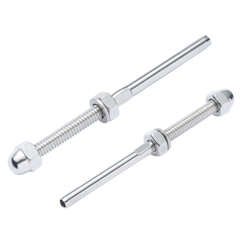 VEVOR 51 Pack Cable Railing Swage Threaded Stud Tension End Fitting Terminal for 1/8