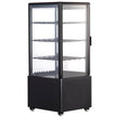VEVOR Refrigerated Display Case, 3 Cu.Ft./85L, 3-Tier, Countertop Pastry Display Case Commercial Display Refrigerator with LED Lighting, TURBO Cooling, Frost-Free Air-Cooling, Locked Door for Bakery