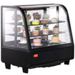 VEVOR Refrigerated Display Case, 3.5 Cu.Ft./100L, 2-Tier, Countertop Pastry Display Case Commercial Display Refrigerator with LED Lighting, TURBO Cooling, Frost-Free Air-Cooling, Rear Sliding Door