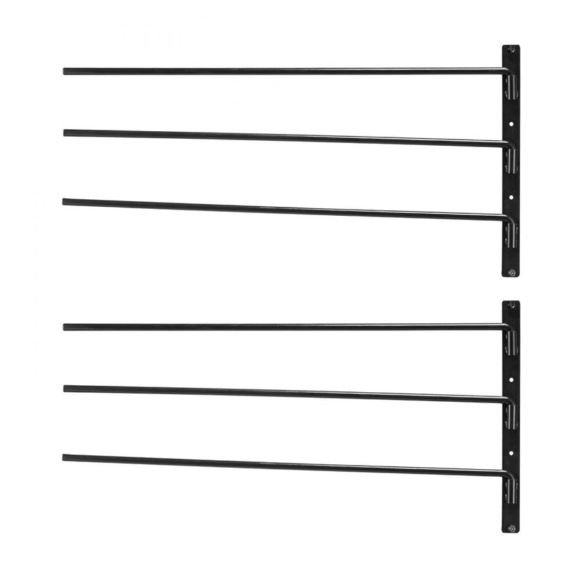 VEVOR Wall Mounted Saddle Rack Three Tiers Swing Out Saddle Pad Holder