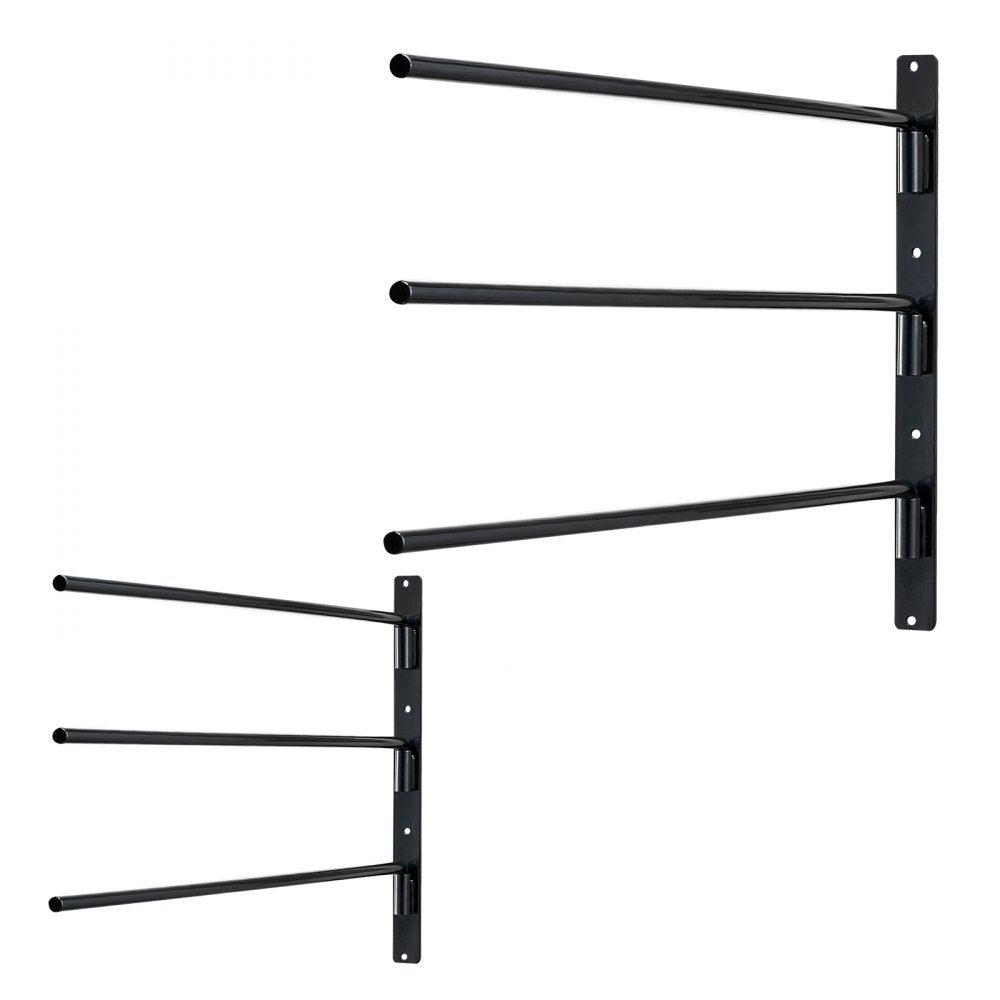 VEVOR Wall Mounted Saddle Rack Three Tiers Swing Out Saddle Pad Holder