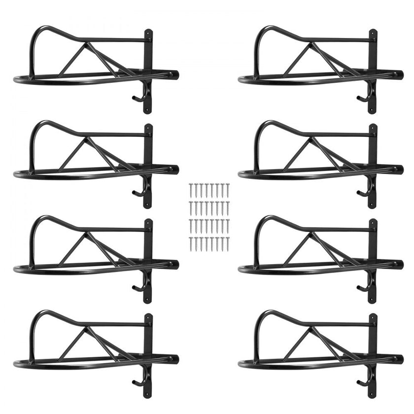VEVOR Wall Mount Saddle Rack with Pad Bar 8 Packs Horse Saddle Rack Stand