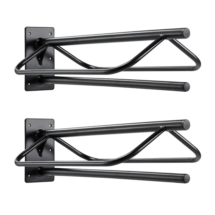 VEVOR Saddle Rack with Pad Bar 2 Packs Wall Mounted Horse Saddle Stand Black